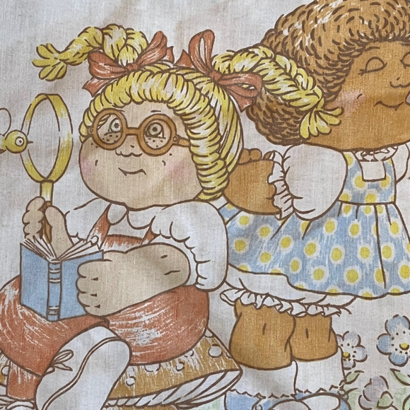 Vintage Kid's Cabbage Patch Complete Twin Sheet Set Circa 1983 - Picture 7 of 10